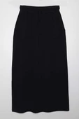 Siyah-Pamuklu İki Cepli Likralı Etek thumbnail 6