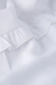 Beyaz-Beli Lastikli Fırfırlı Viskon Etek - 6