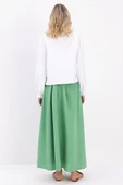 Yeşil-Keten Kloş Etek thumbnail 4