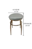 Tabure, Bar Taburesi, 4'lü Tabure, Metal Ayaklı Tabure, Iç Içe Geçebilen Tabure, Dörtlü Tabure,gri - 7