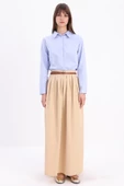Bej-Beli Pileli Kloş Etek thumbnail 2