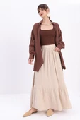 Taş-%100 Pamuklu Kloş Etek - 1