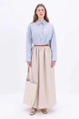 Bej-Keten Kloş Etek thumbnail 3