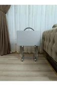 Çanta Zigon Sehpa,4'lü Sehpa, Servis Sehpası, Mdf Mebran Sehpa, Gri Sehpa, Katlanır Sehpa - 2