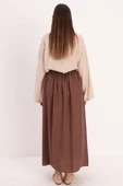 Kahve-Pileli Kloş Etek thumbnail 3