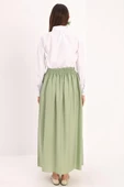 Açık Yeşil-Pileli Kloş Etek thumbnail 3