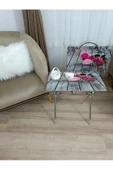 Çanta Zigon Sehpa, 4'lü Sehpa, Servis Sehpası, Camlı Sehpa, Krom Sehpa, Katlanır Sehpa - 5