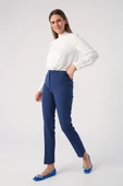 İndigo-Likralı Cigarette Pantolon thumbnail 3