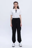 Siyah-Jogger Pantolon - 2