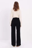 Siyah-Nervürlü Bol Paça Pantolon thumbnail 4