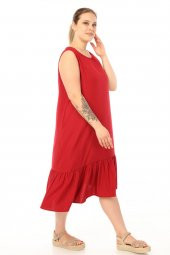 Schık Kadın Büyük Beden Kolsuz Elbise SCKWM21EL01 - 8