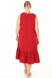 Schık Kadın Büyük Beden Kolsuz Elbise SCKWM21EL01 - 10