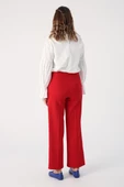 Kırmızı-Cepli Bol Paça Pantolon thumbnail 4
