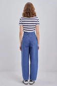Mavi-%100 Pamuk Denim Slouchy Pantolon thumbnail 4