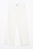 Beyaz-Pamuklu Paçası Püsküllü Pantolon thumbnail 7