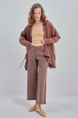 Kahve-Pamuklu Paçası Püsküllü Pantolon thumbnail 1