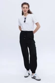 Siyah-Jogger Pantolon - 1