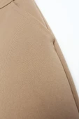 Camel-Arkası Lastikli Bol Paça Cepli Pantolon - 5
