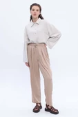 Vizon01-Beli Lastikli Geniş Paça Pantolon - 1