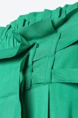 Çimen Yeşili-Beli Lastikli Pileli Bol Paça Viscon Pantolon thumbnail 6