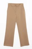 Camel-Arkası Lastikli Bol Paça Cepli Pantolon - 6