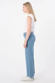 Mavi-Pamuklu Paçası Püsküllü Pantolon thumbnail 3