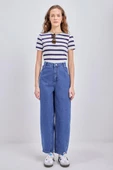 Mavi-%100 Pamuk Denim Slouchy Pantolon thumbnail 2