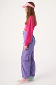 Mor-Kargo Cepli Paçası Büzgülü Paraşüt Pantolon thumbnail 3
