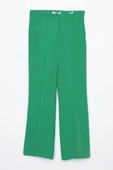 Yeşil01-Cepli Bol Paça Pantolon - 6