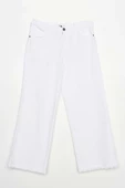 Beyaz-Pamuklu Paçası Püsküllü Pantolon thumbnail 6