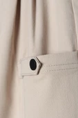 Açık Bej-Pamuklu Apolet Detaylı Çıtçıtlı Likralı Kargo Pantolon thumbnail 5