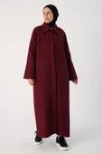 Bordo-Sivri Yaka Gizli Patlı Ferace - 2