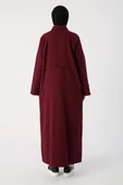 Bordo-Sivri Yaka Gizli Patlı Ferace - 4