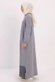 Gri-FERMUARLI ETEK UCU GARNİLİ FERACE thumbnail 3