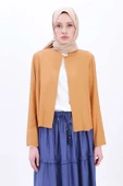 Camel-Hakim Yaka Tek Düğmeli Kısa Ceket thumbnail 1