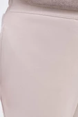 Açık Bej-Paçası Fermuarlı Pantolon - 5