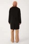 Siyah-Süet Kruvaze Blazer Ceket - 4