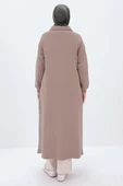 Bej-Kuplu Şömiziye Yakalı Ferace thumbnail 4