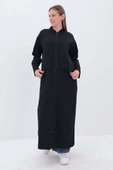 Siyah-Cepli Hakim Yaka Büyük Beden Ferace thumbnail 1