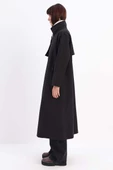 Siyah-RÜZGARLIKLI FERMUARLI TRENÇKOT thumbnail 3