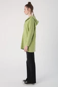 Açık Yeşil-Fermuarlı Sweat Hırka - 3