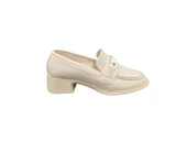 Ventes 4cm Kalın Topuk Tokalı Günlük Kadın Loafer Makosen Ayakkabı - 5