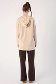 Bej01-Fermuarlı Sweat Hırka - 4