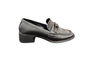 Ventes 4cm Kalın Topuk Tokalı Günlük Kadın Loafer Makosen Ayakkabı - 1