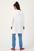 Beyaz-Fermuarlı Sweat Hırka thumbnail 4