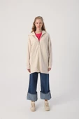 Açık Bej-Fermuarlı Sweat Hırka - 2