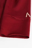 Bordo-Kapüşonlu Fermuarlı Hırka - 7