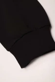 Siyah-Kanguru Cepli Oversize Sweat Hırka thumbnail 6