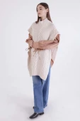Ekru-Saç Örgülü Balıkçı Yaka Süveter thumbnail 4