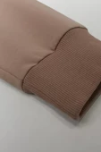 Bej-Decigive Nakışlı Likralı Uzun Hırka - 7